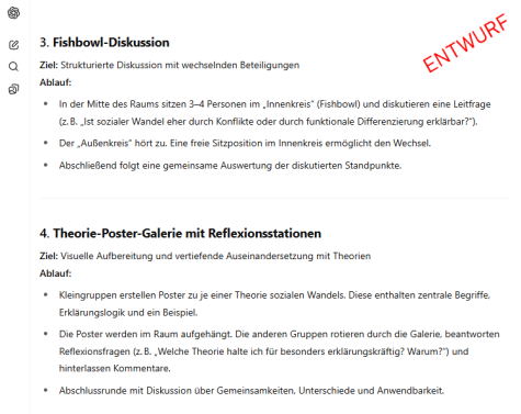 Didaktische Konzeption mit Lernzielen und Prüfungsformaten für zwei Kompetenzstufen: „Verstehen“ (z. B. Kurzreferat mit Thesenpapier) und „Analysieren“ (z. B. Fallanalyse oder schriftliche Analyseaufgabe) im Themenfeld digitale Souveränität.